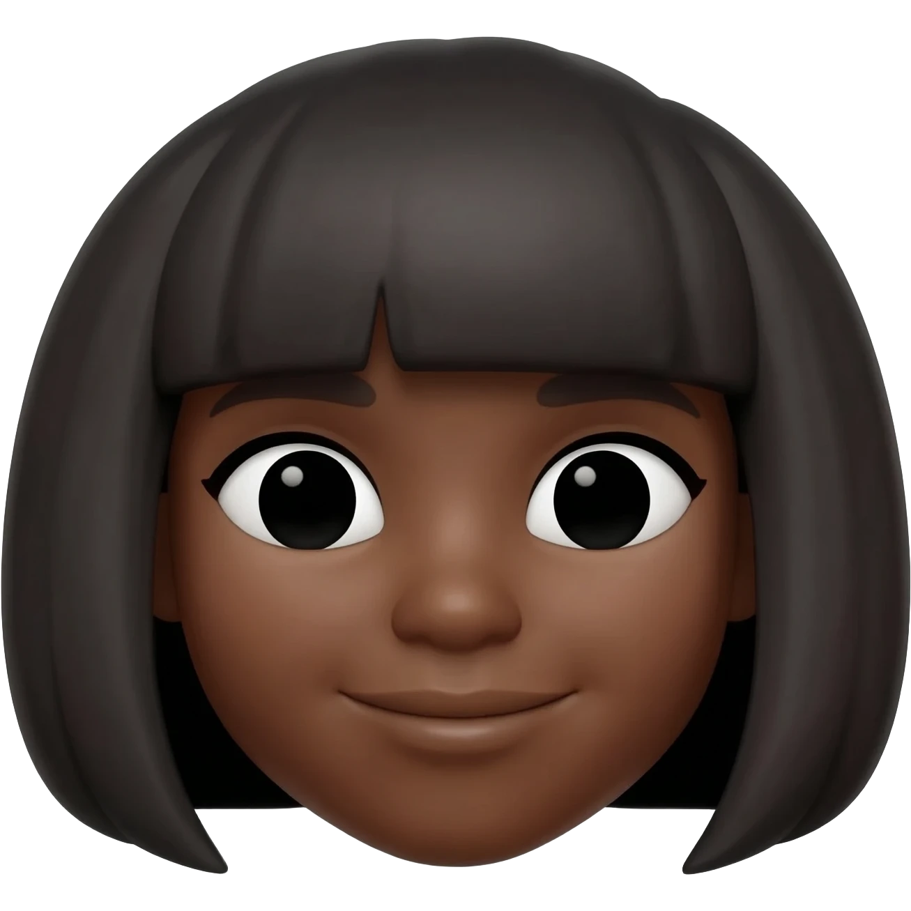 Dark skin memoji bob hair emoji