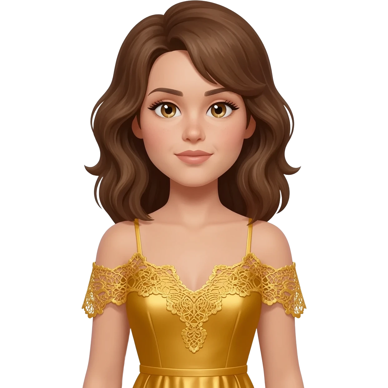 woman and golden emoji