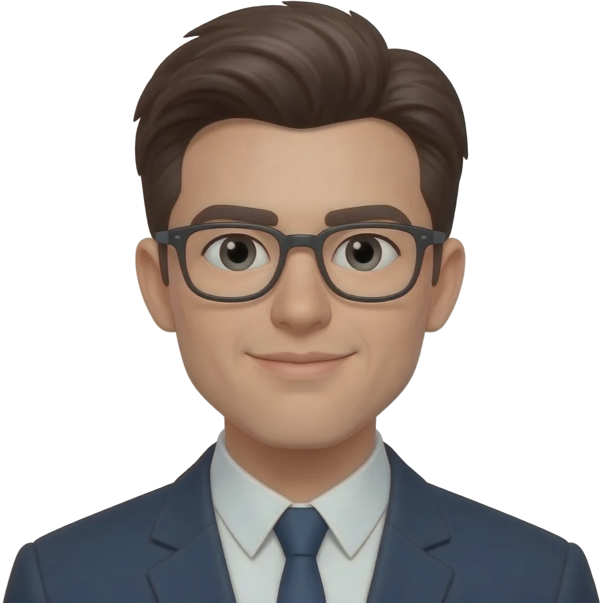 32 year old Male with dark brown hair and glasses emoji