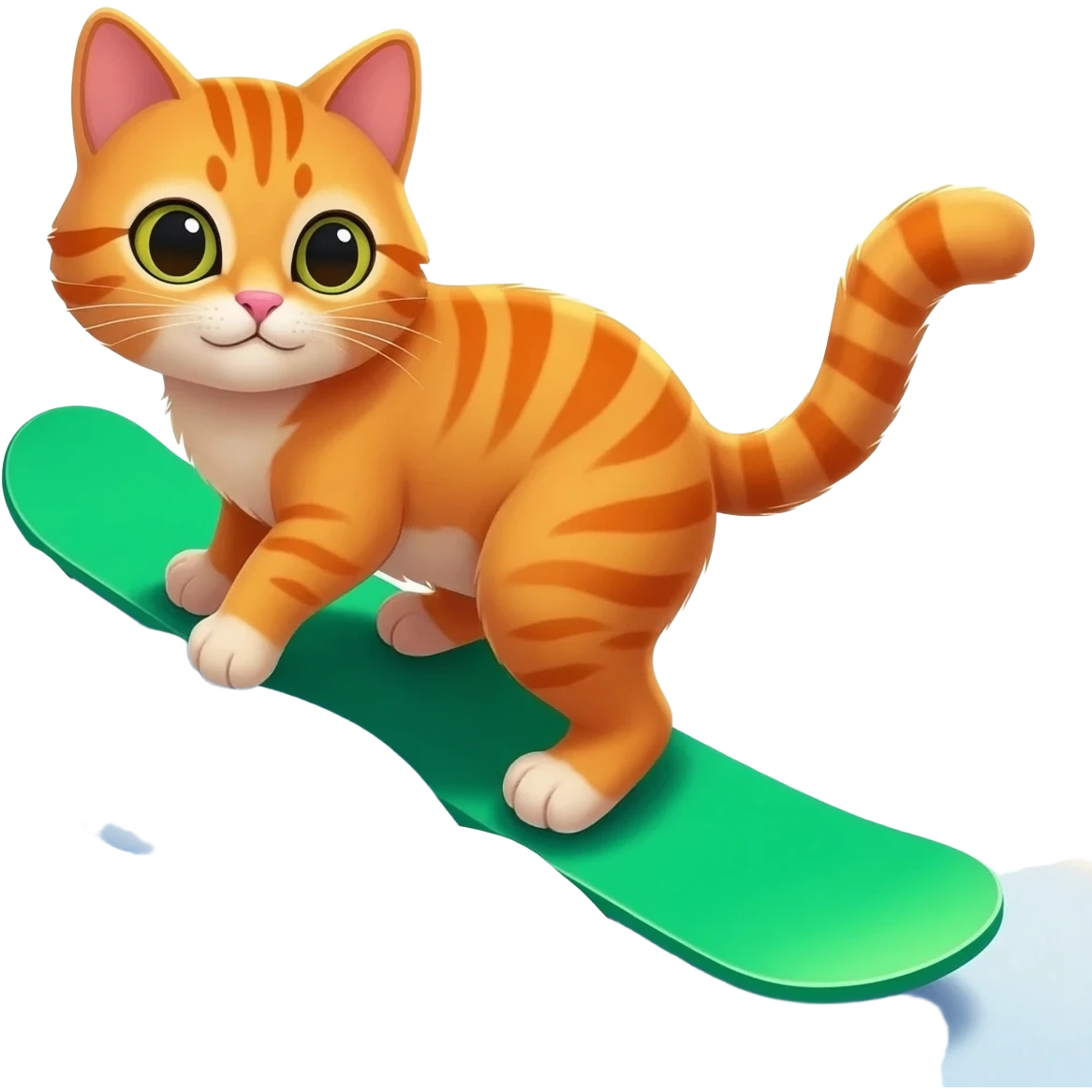 Give me a cat on a snowboard emoji