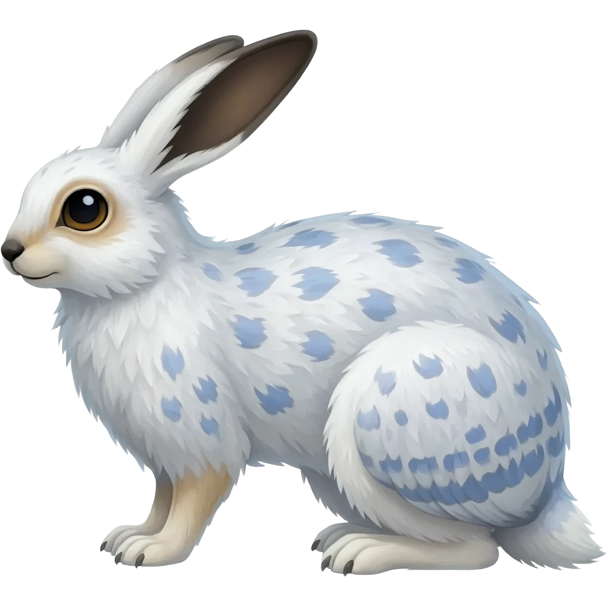 Ermine-Snowshoe-Hare-Arctic-Fox-Snowy-Owl-fusion-hybrid-animal-creature emoji