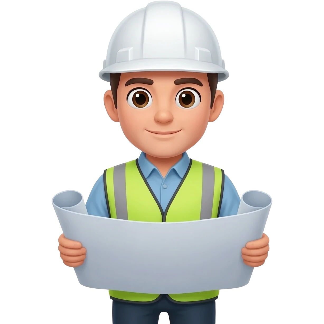Emoji de ingeniero industrial con casco blanco emoji