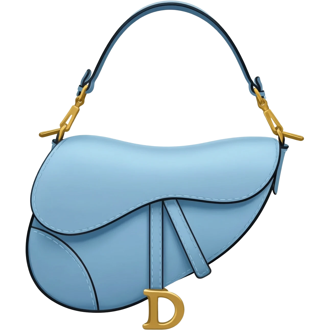 sky blue dior saddle bag emoji