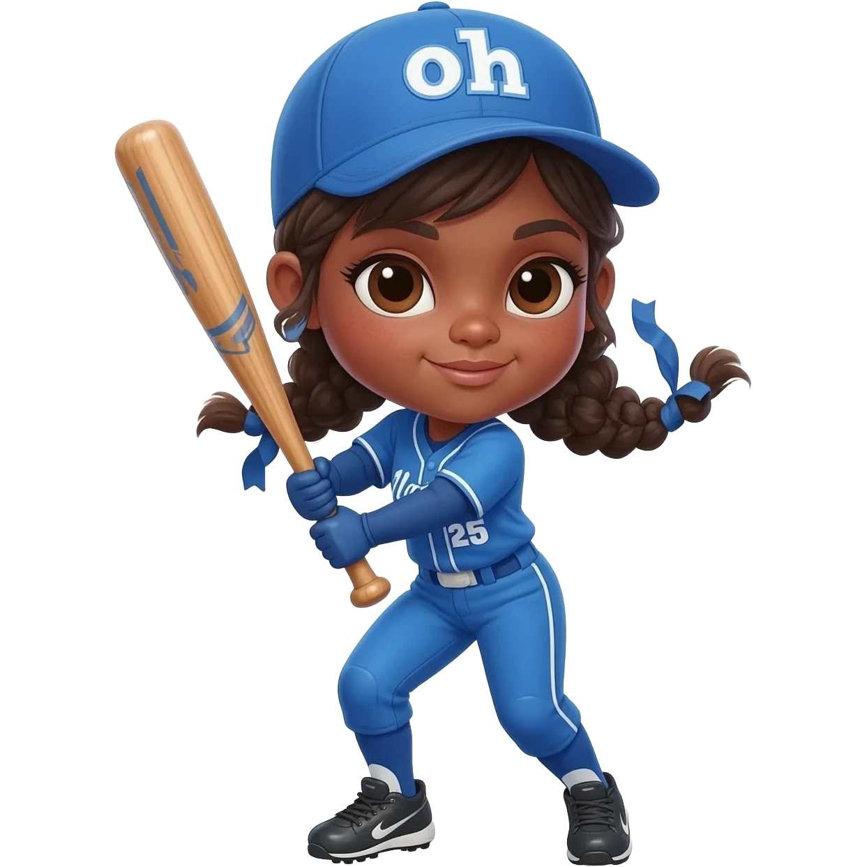 black girl  softball player emoji