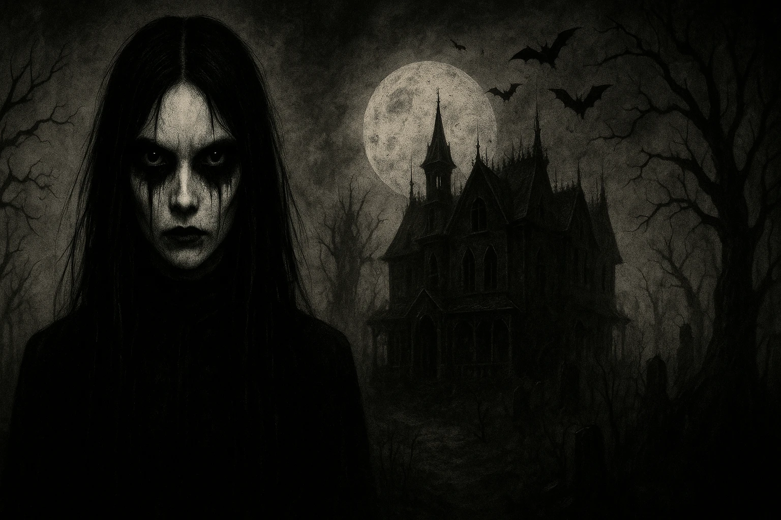 Goth scary banner emoji