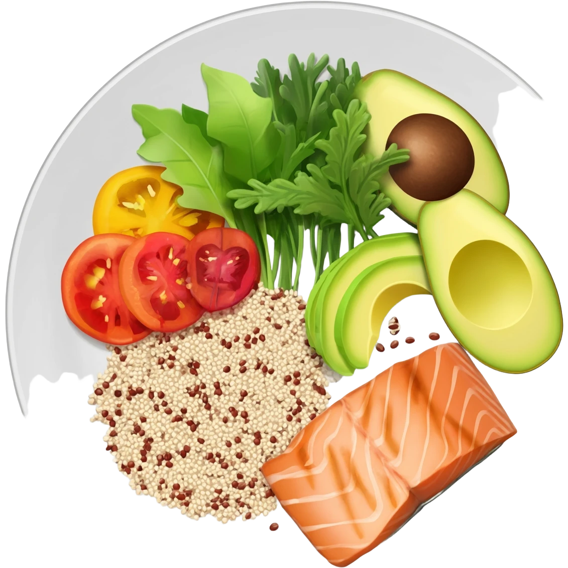 Тарелка со здоровым питанием emoji