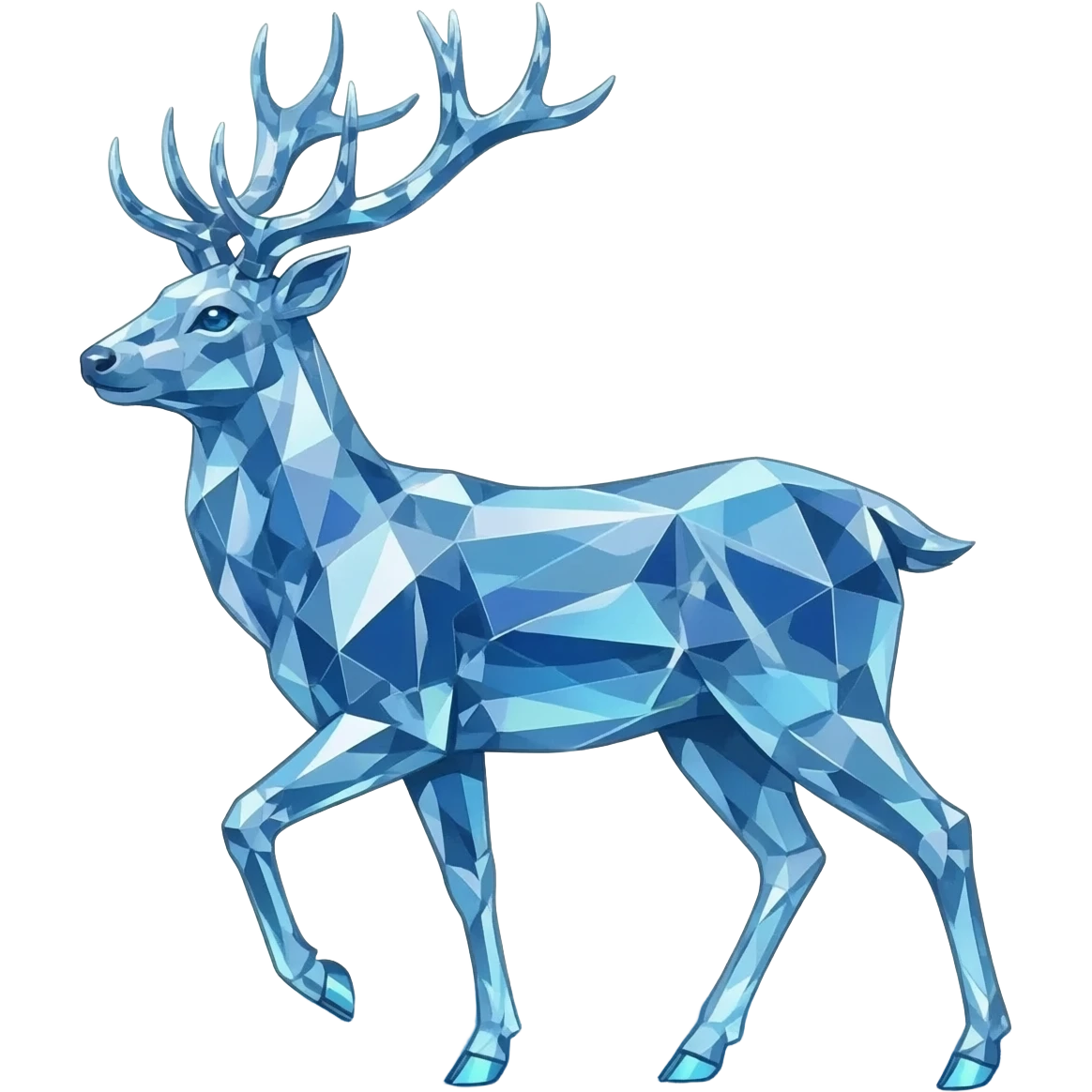 14. mythic crystal stag walking across floating stardust emoji