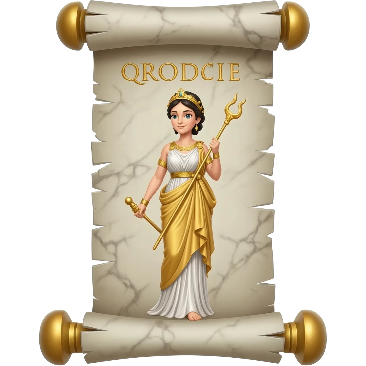 goddess aphrodite inspired scroll greek emoji