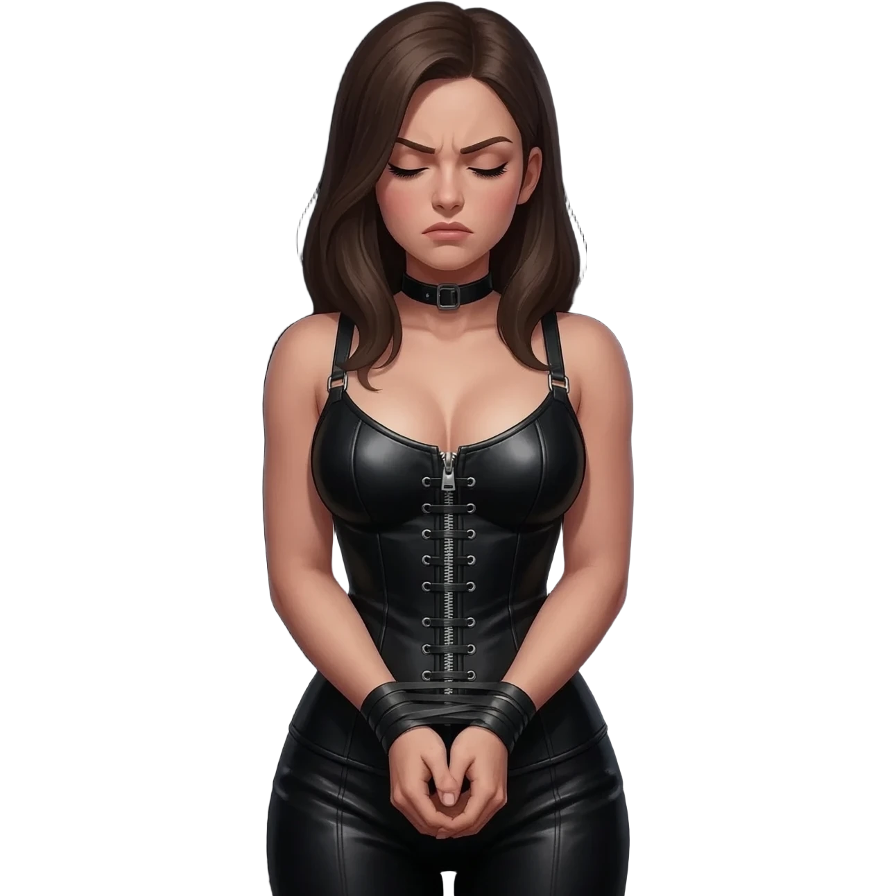 Bdsm Girl in straightjacket emoji