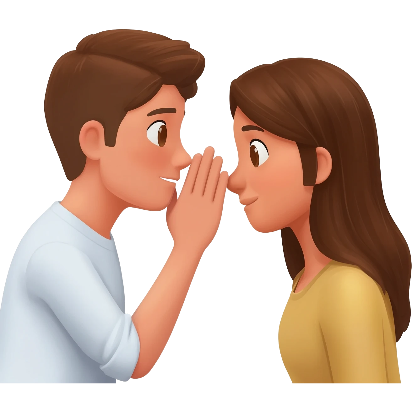 whispering in ear emoji
