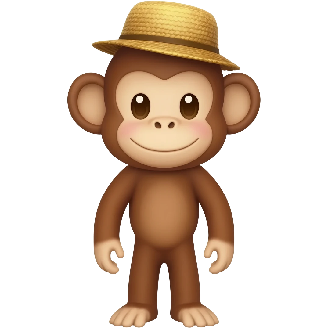 peeking monkey wearing hat emoji