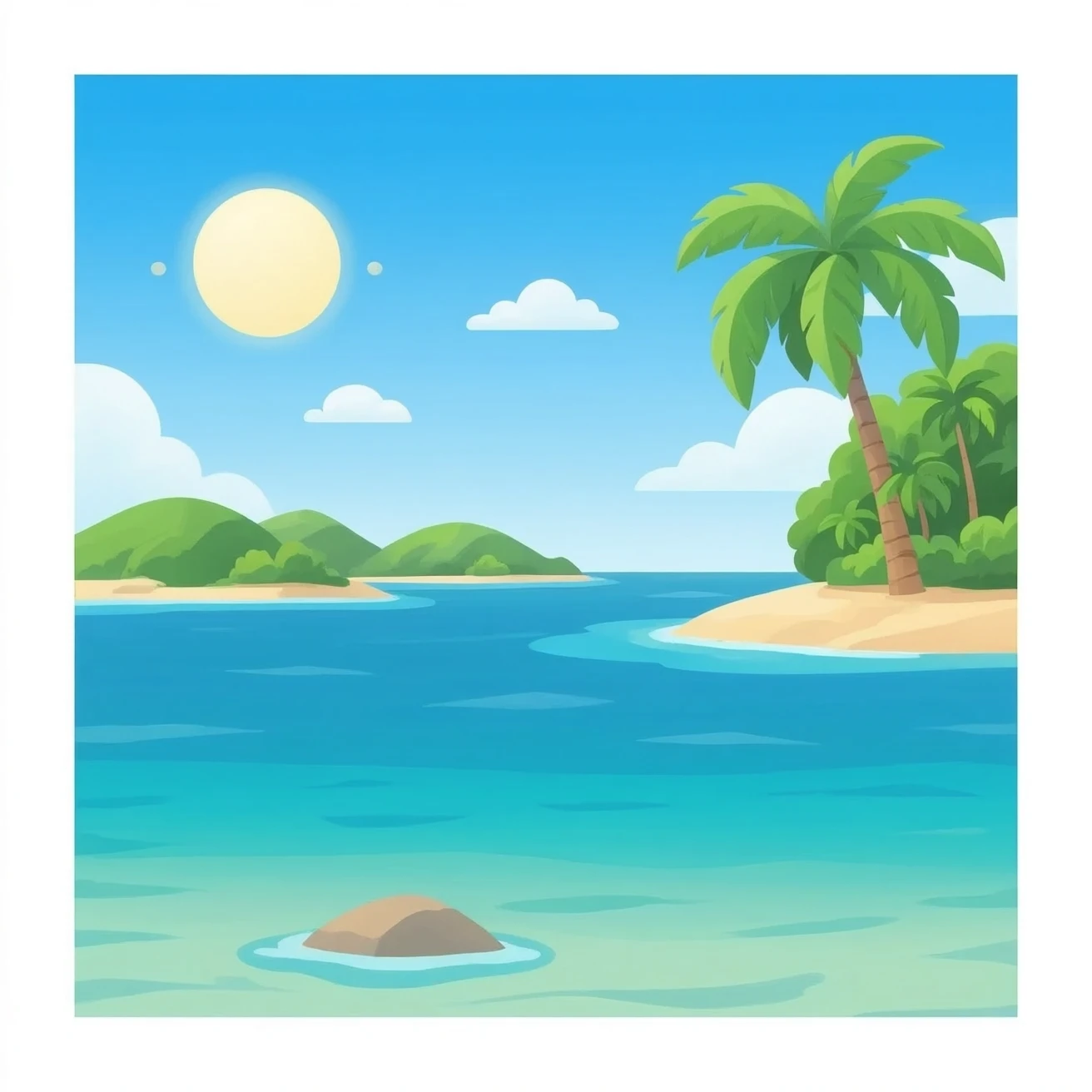 Island with beautiful sea emoji