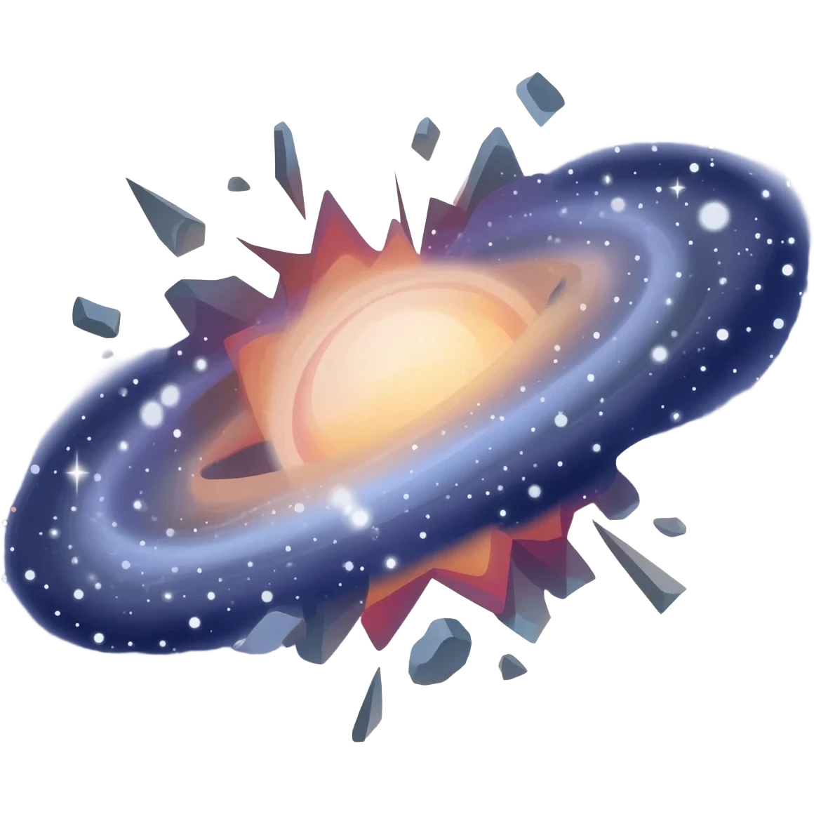 Make a galaxy collision emoji emoji