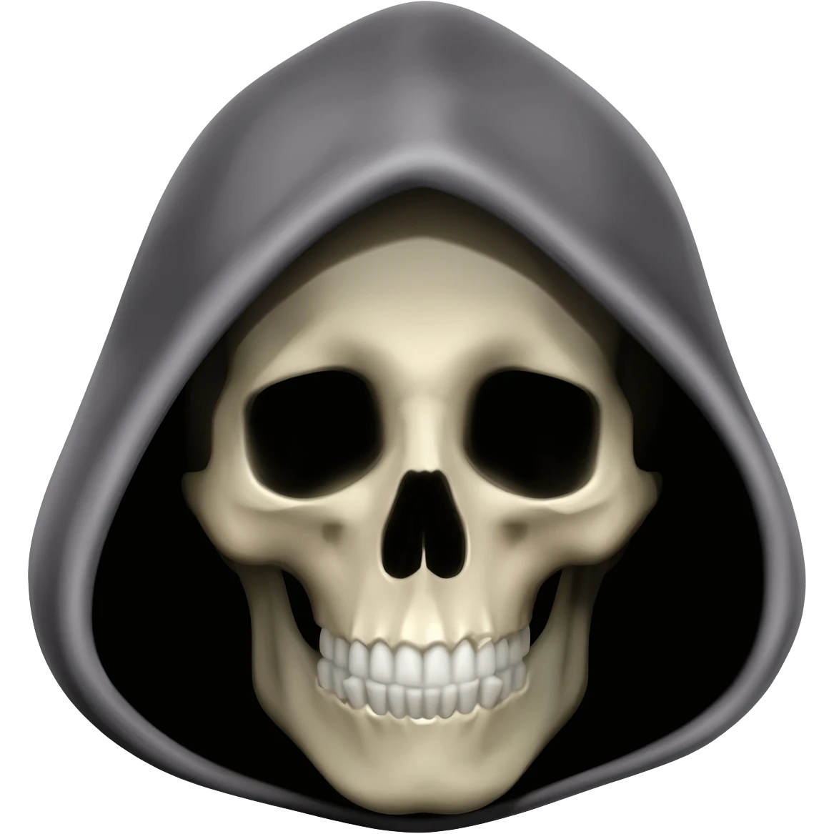 skull wearing a hood emoji
