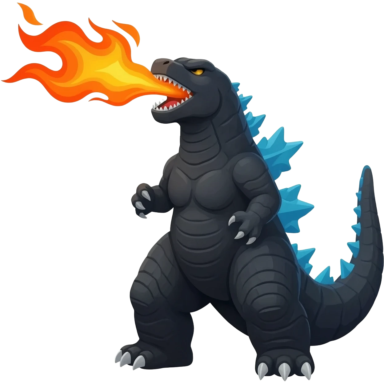 Godzilla breathing fire emoji