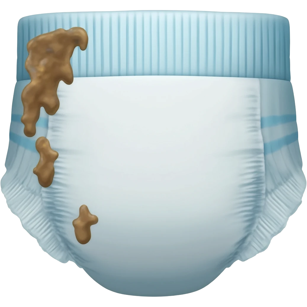 A diaper containing poop emoji