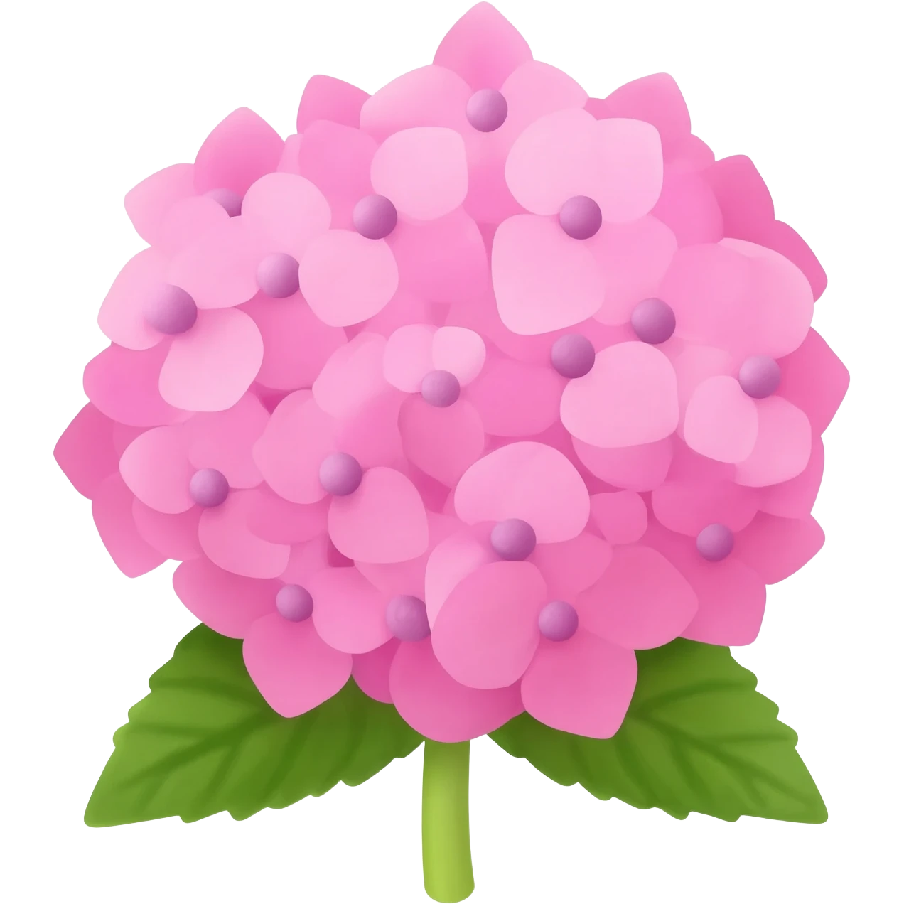 Pink hydrangea symbolises love emoji