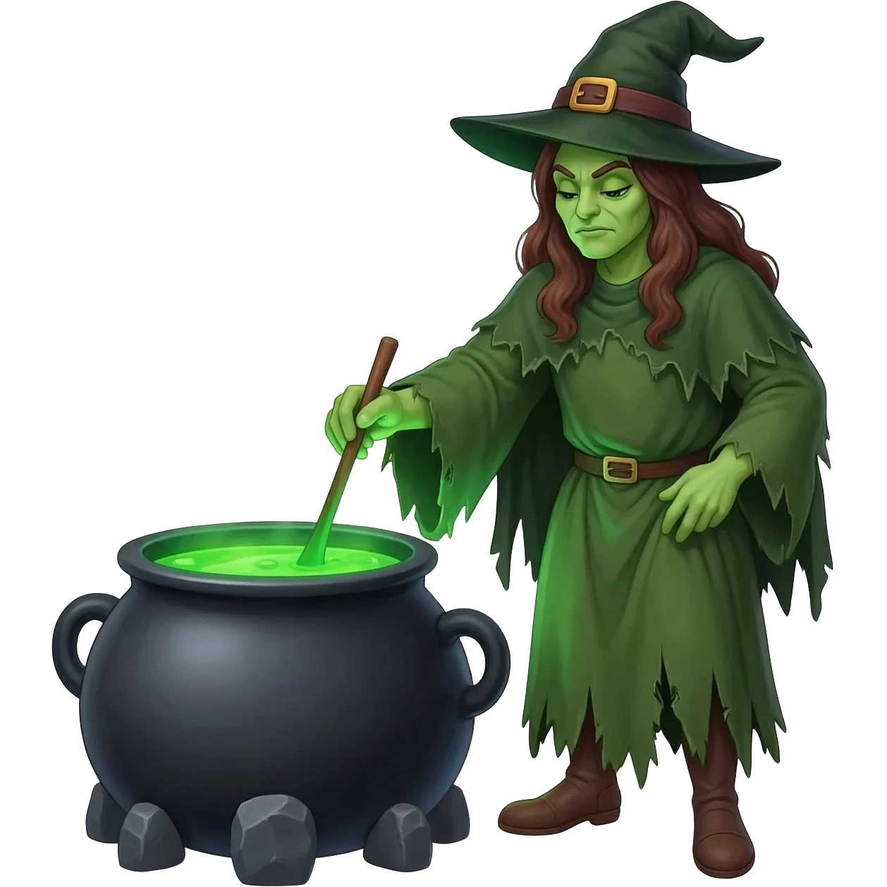 green witch cooking potion emoji