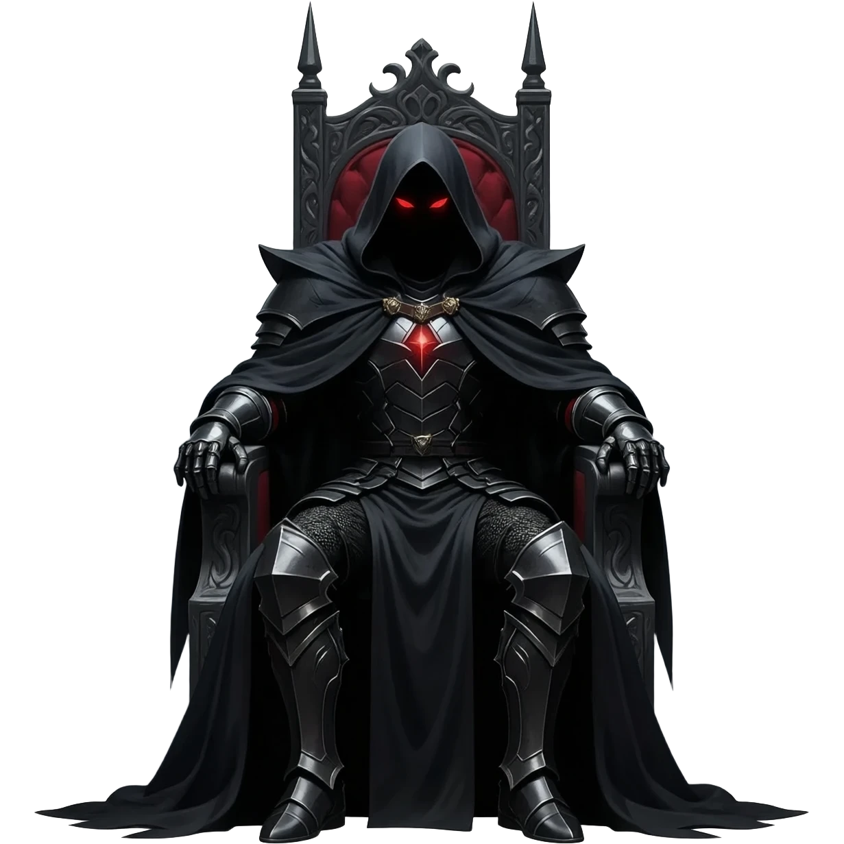 Roi des ombres sur un trône emoji