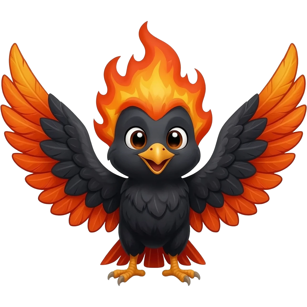 black phoenix happy emoji