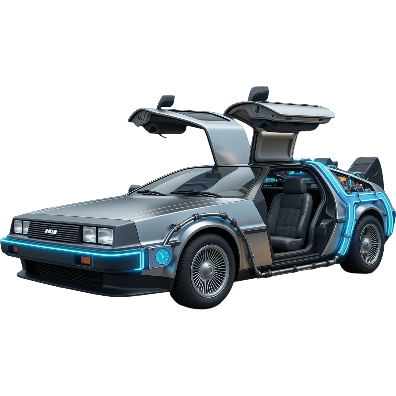 DeLorean Time Machine from Back to the Future emoji