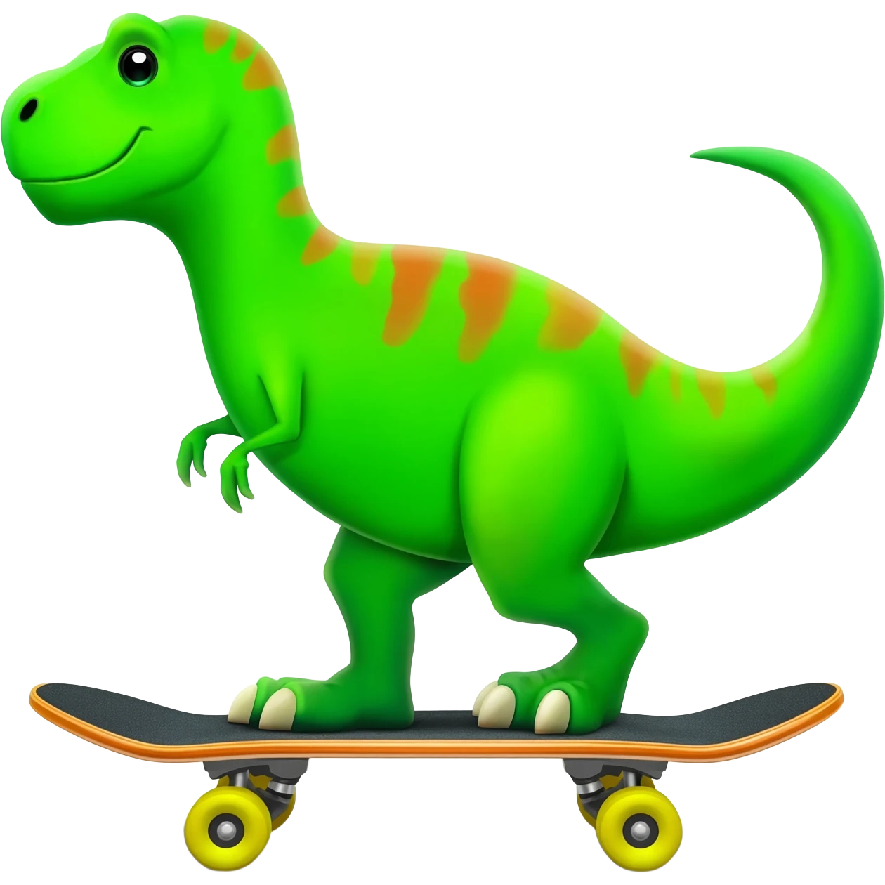Dinosaur on a skateboard emoji