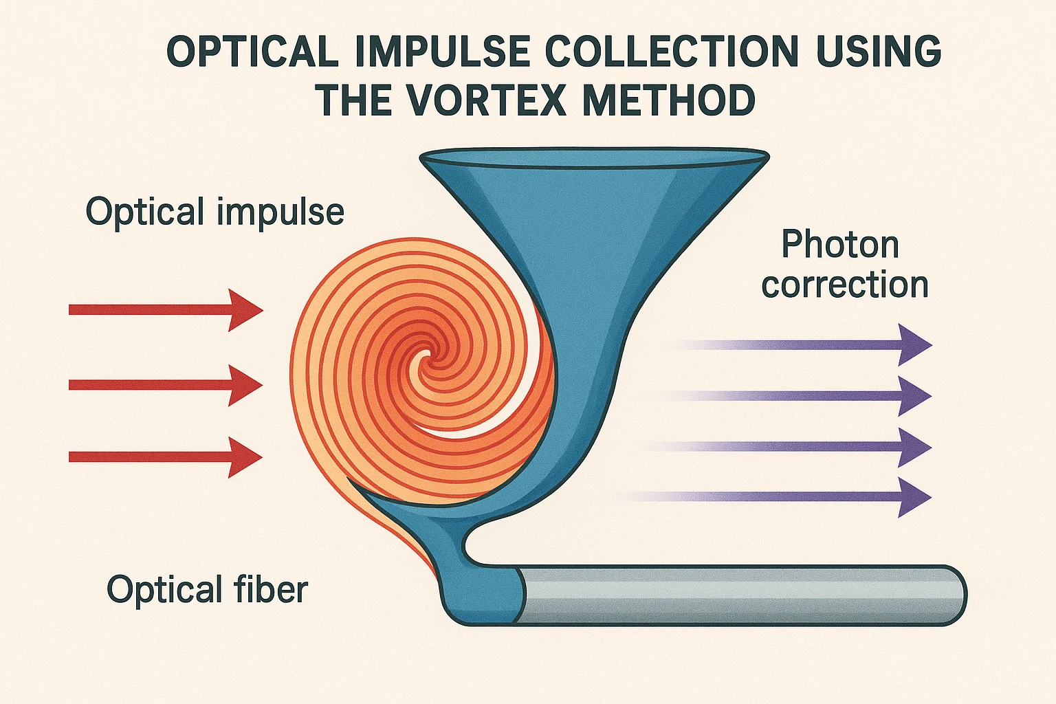  optical impulse collection using the vortex method for photon correction. textbook graphical representation emoji