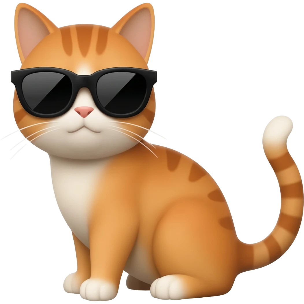 Cat wearing sunglasses emoji