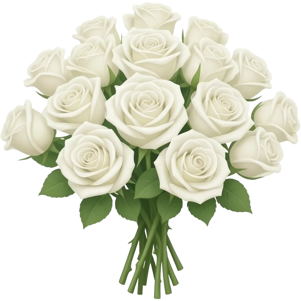 Bouquet de roses blanches emoji