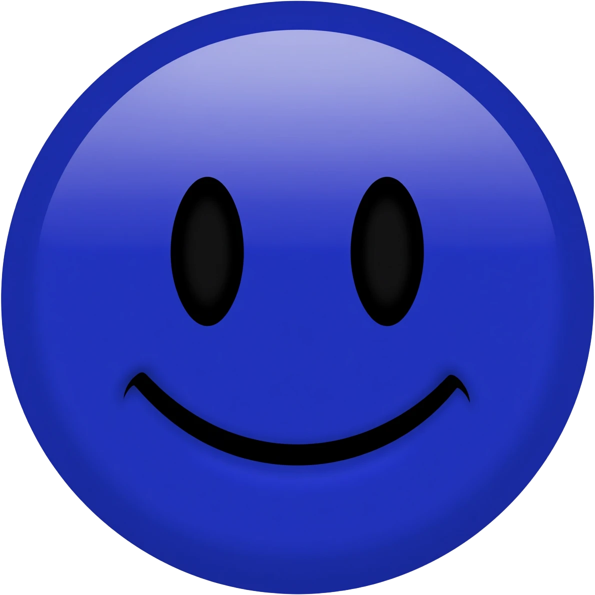 I said smiling face in navy rich royal blue shad with black lining. No other color adding! emoji