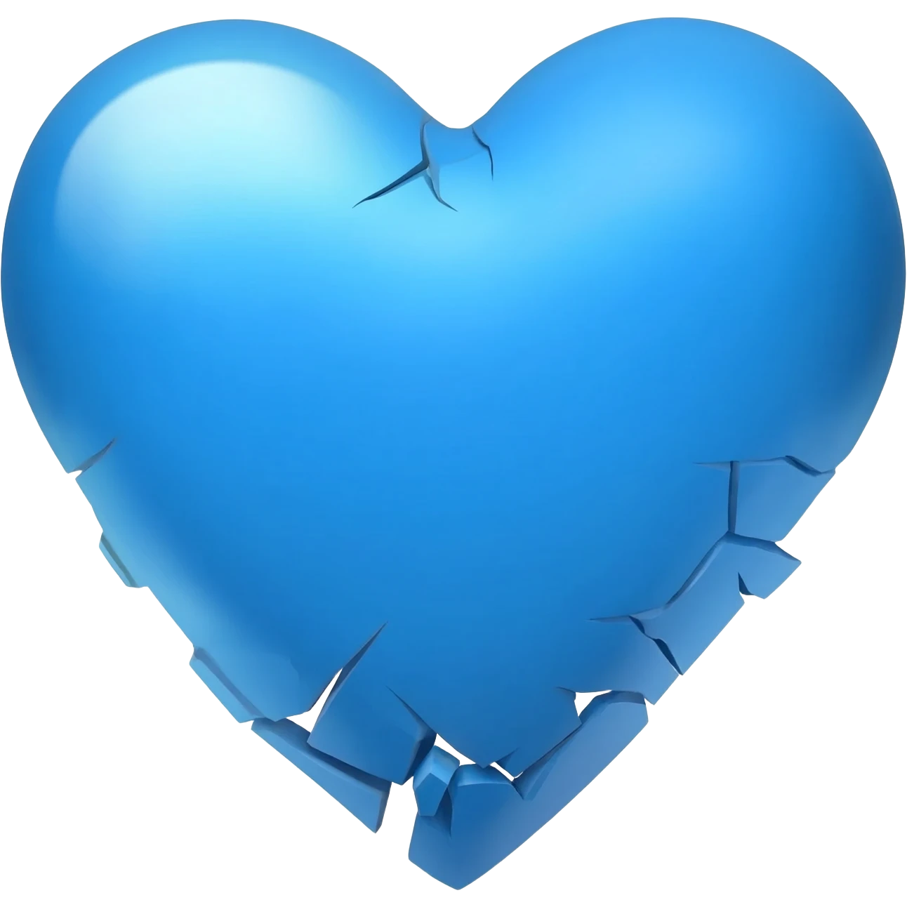 Broken blue heart emoji