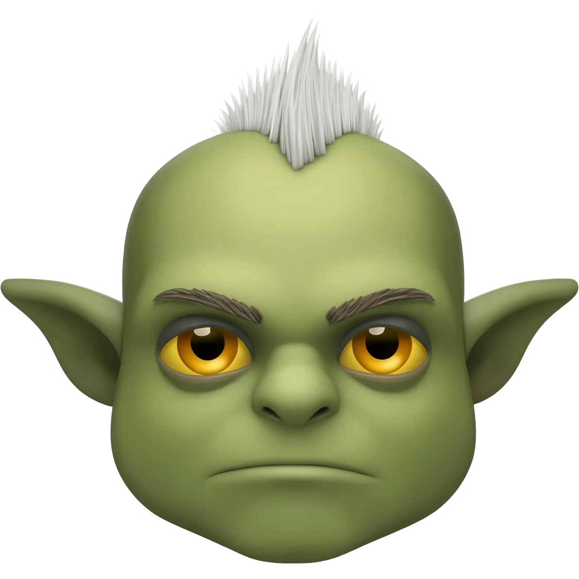 Gremlin with white mohawk emoji