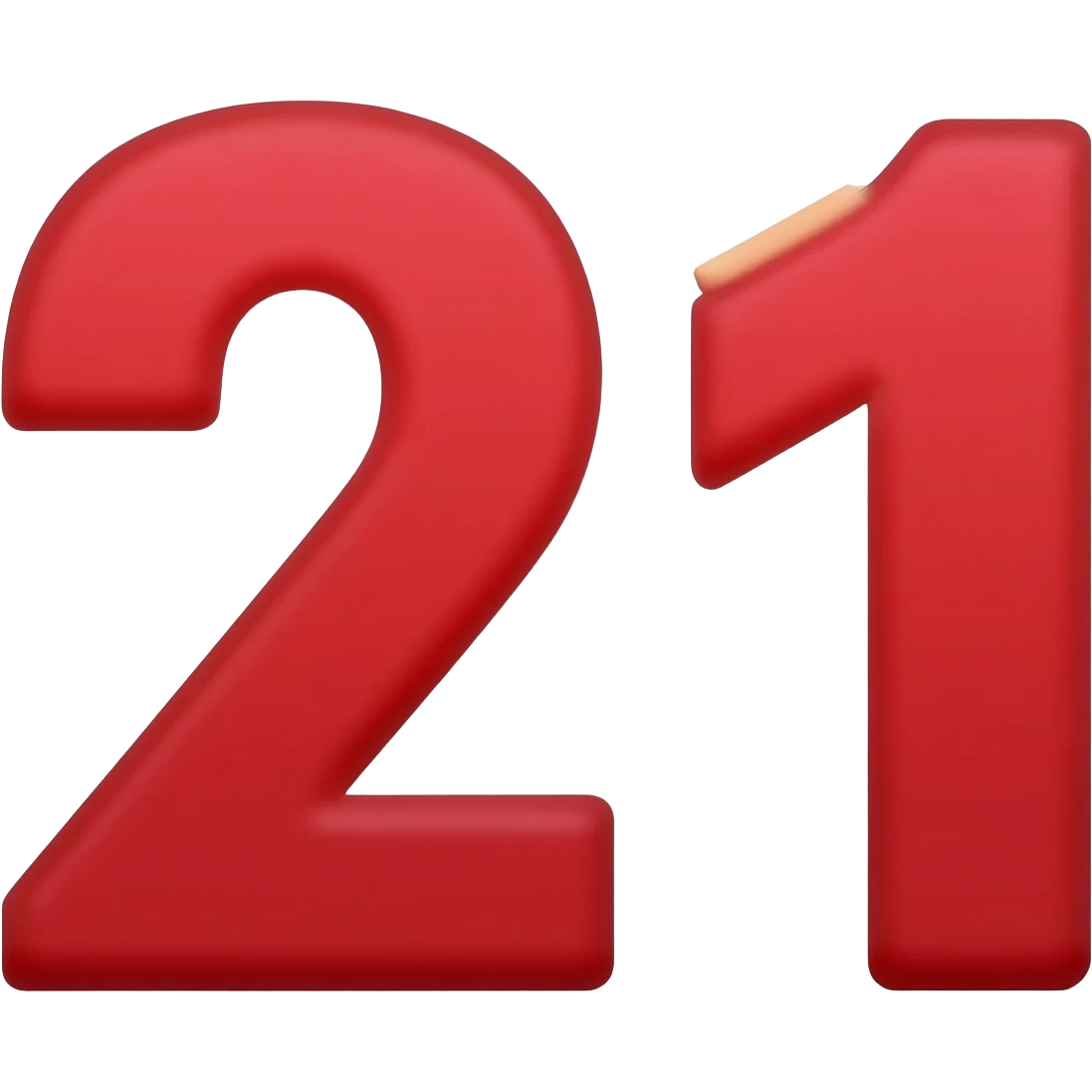 red 21 emoji