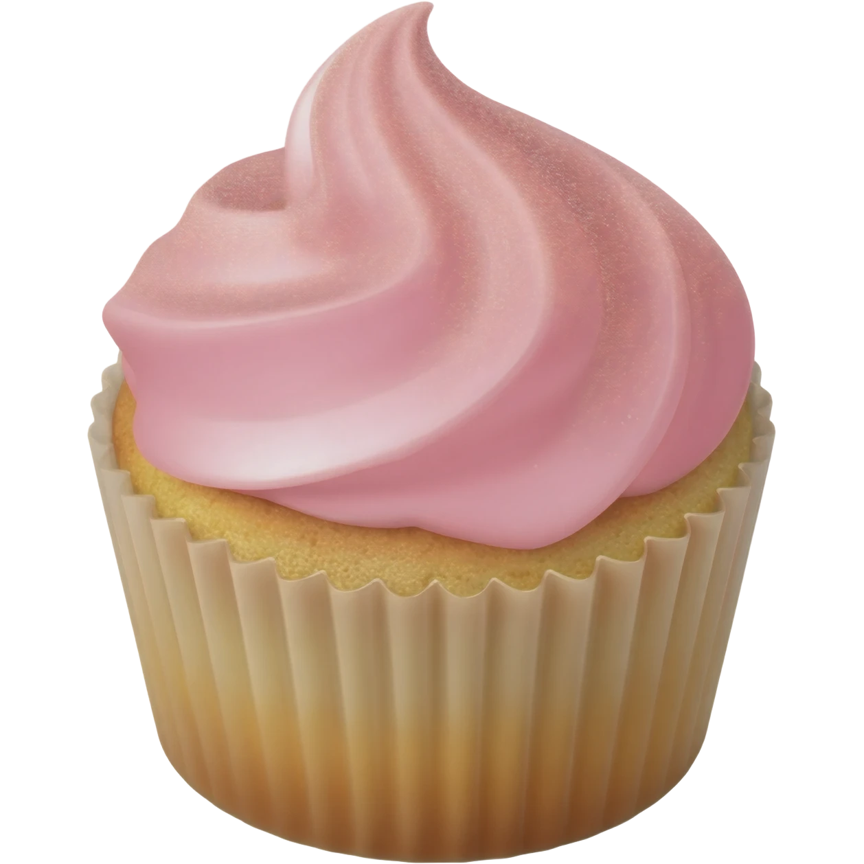 Cupcake with pink icing emoji