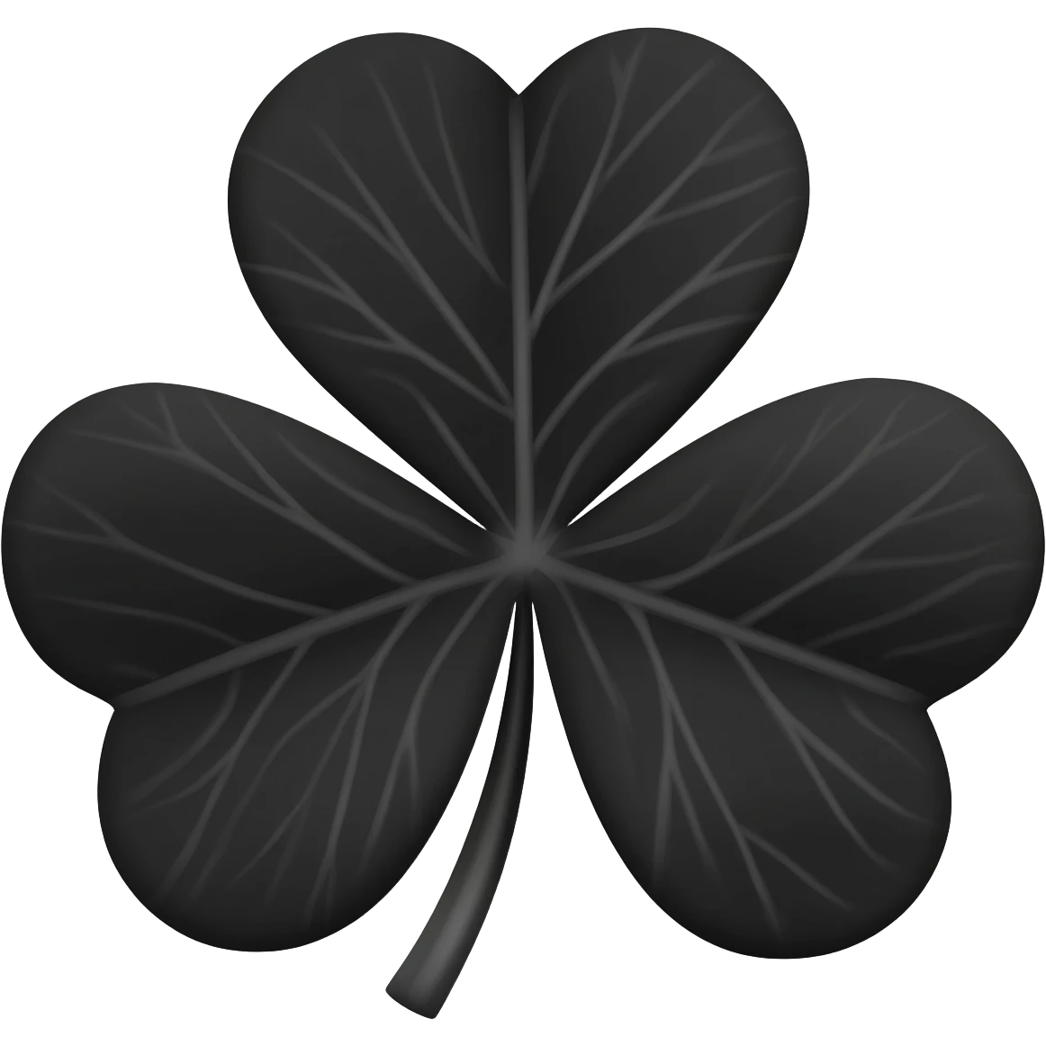 Five leaf clover with black colour emoji