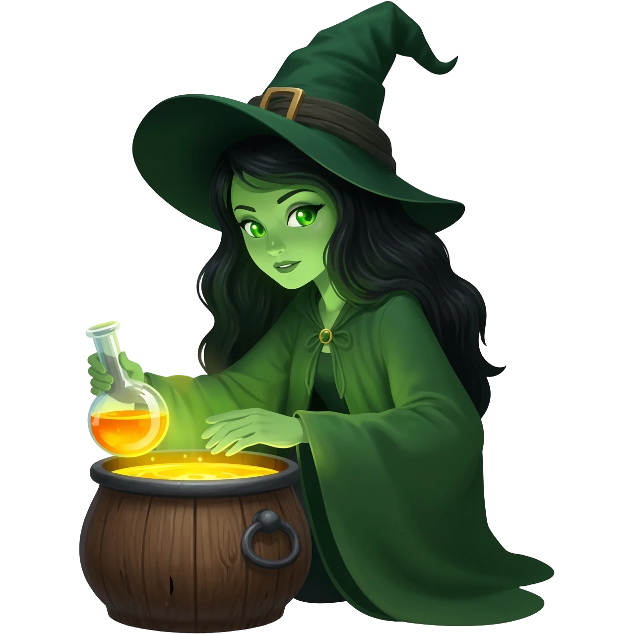 green witch cooking potion emoji