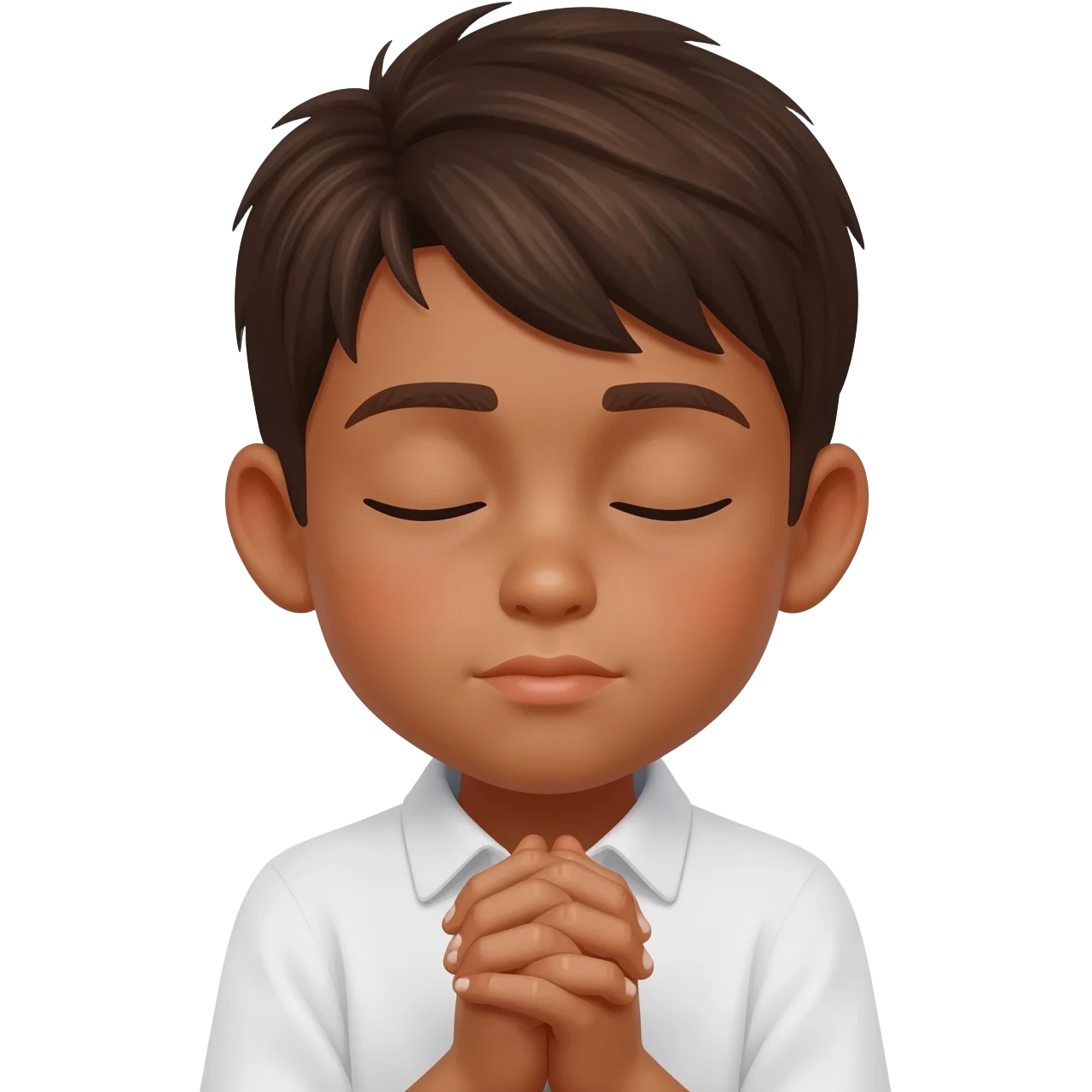 amen praying hands eyes closed mixed brown boy emoji
