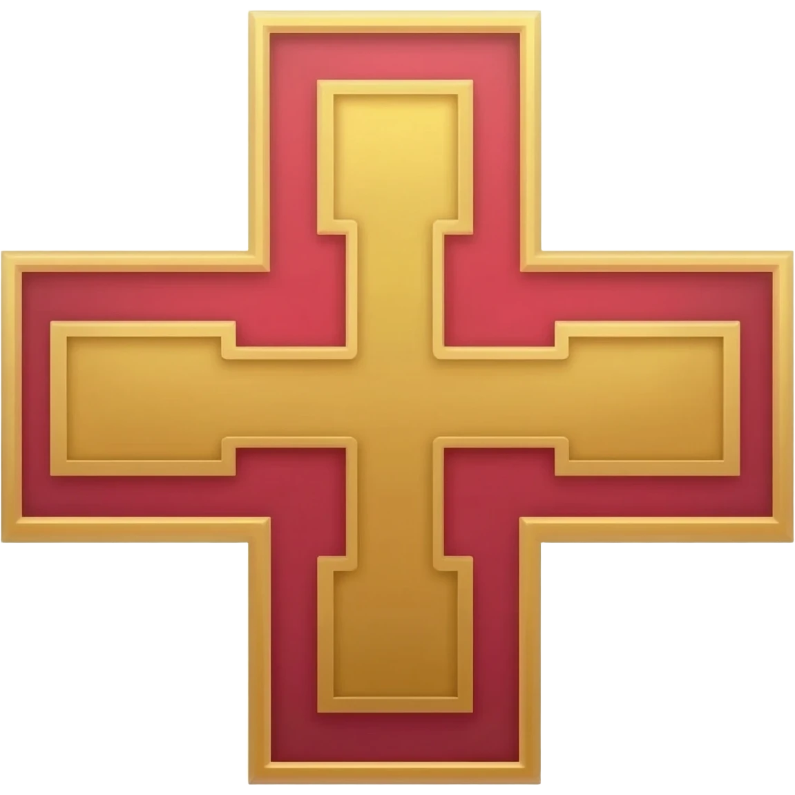 Templar cross with gold cross in the middle emoji