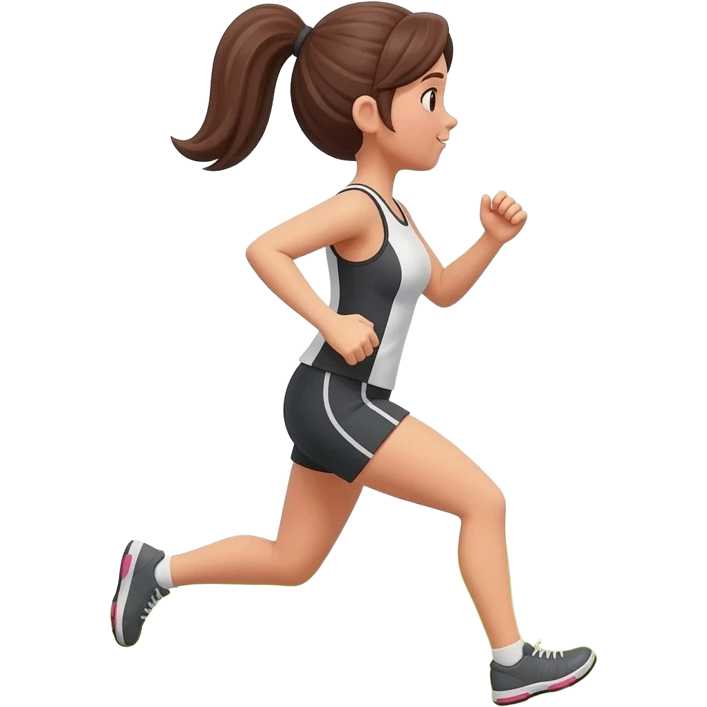 Female runner running over the hill emoji