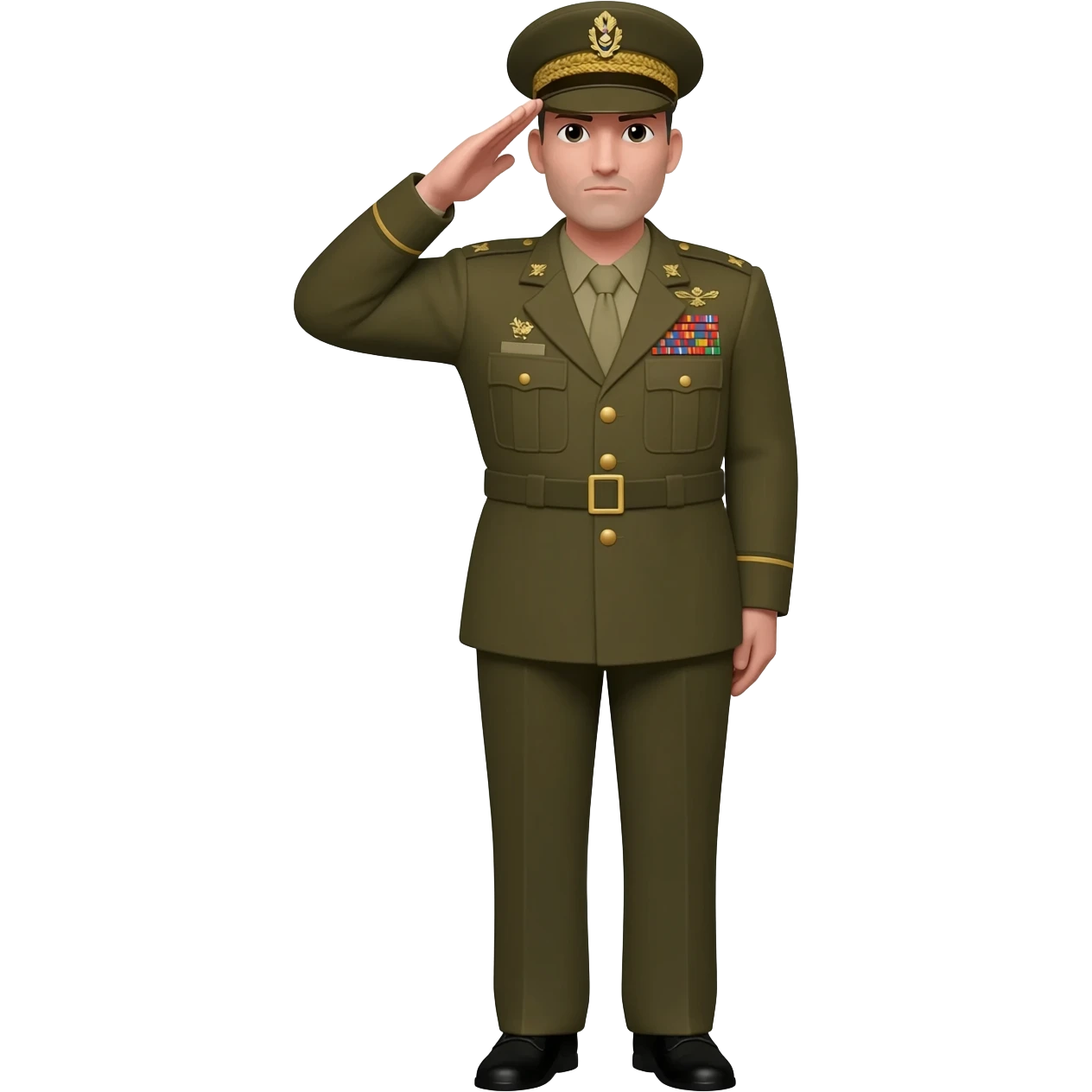 militar saludando emoji