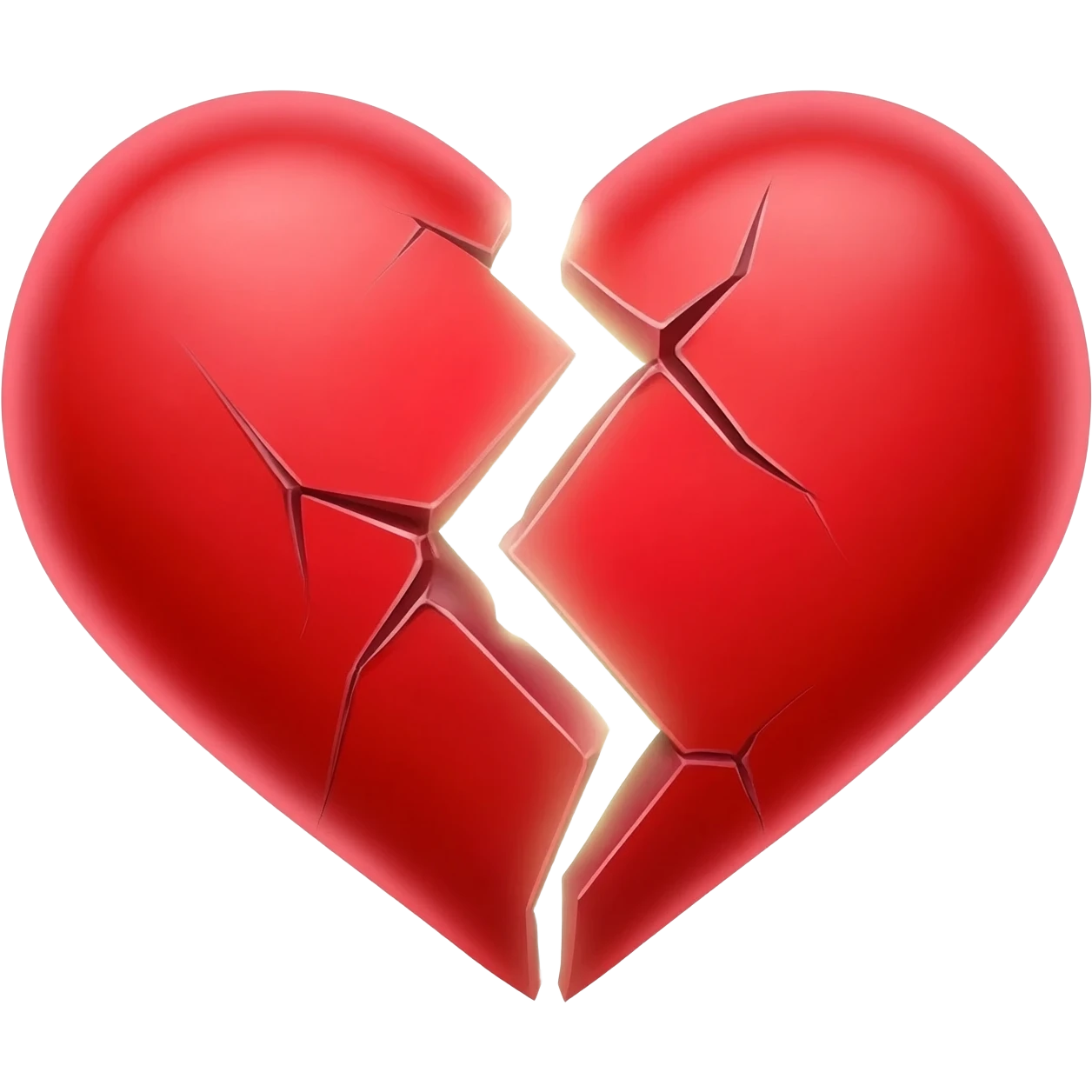 A heart with a crack in it, but light shining out of the crack. emoji