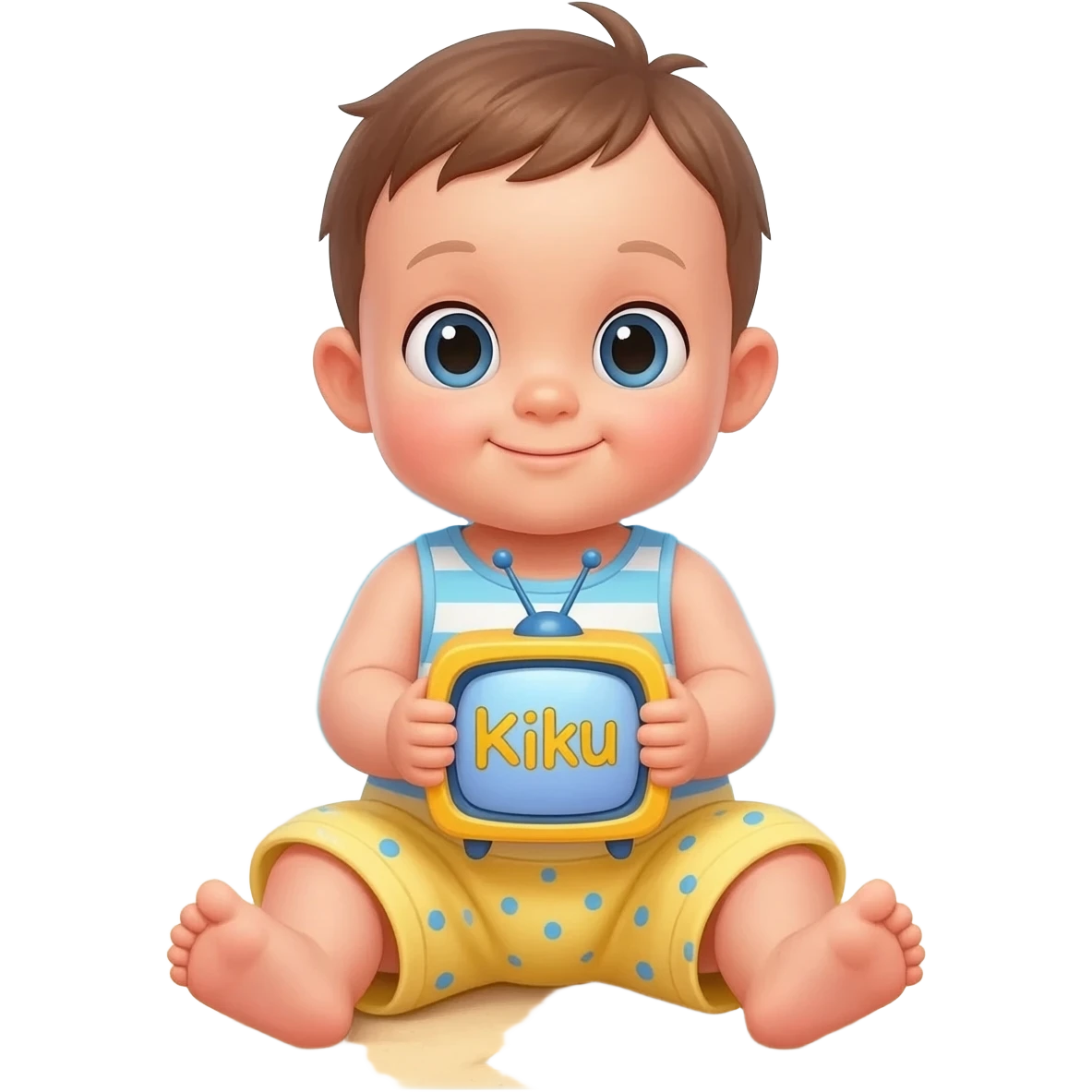 Baby tv kiku at the beach. emoji