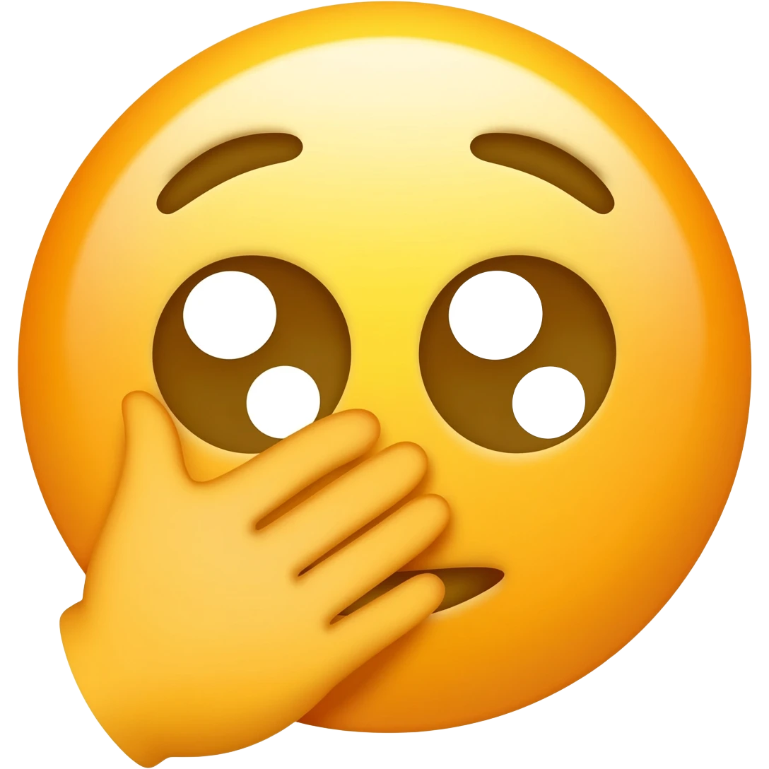 emoji boztesando mano en la boca emoji