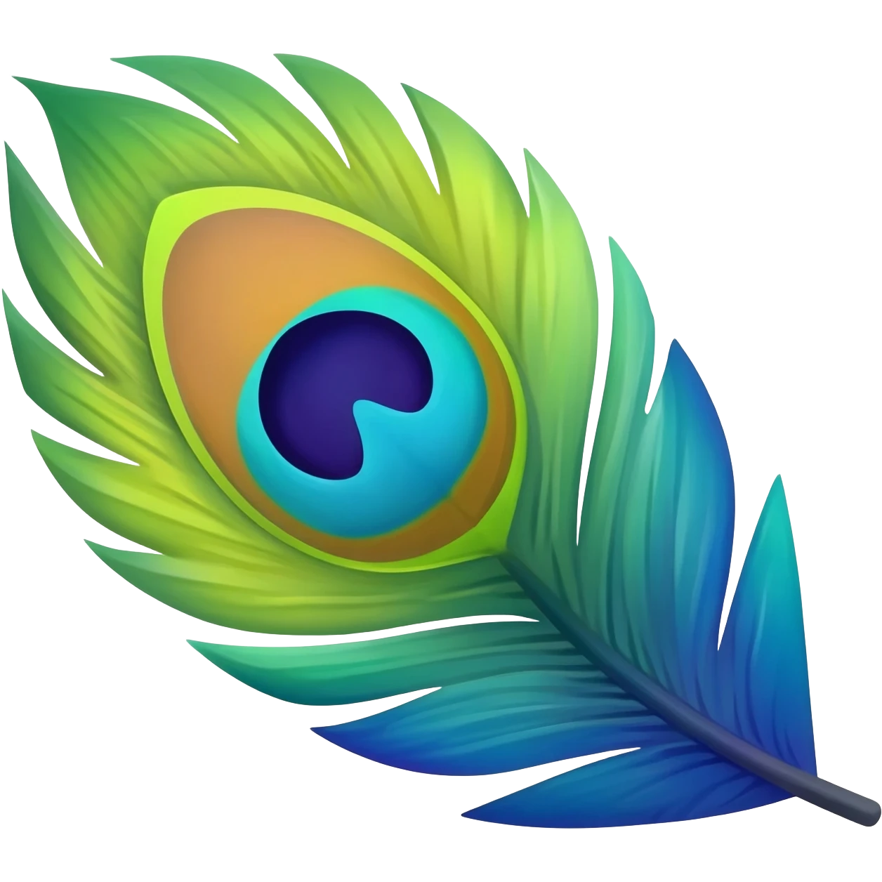 Peacock feather emoji