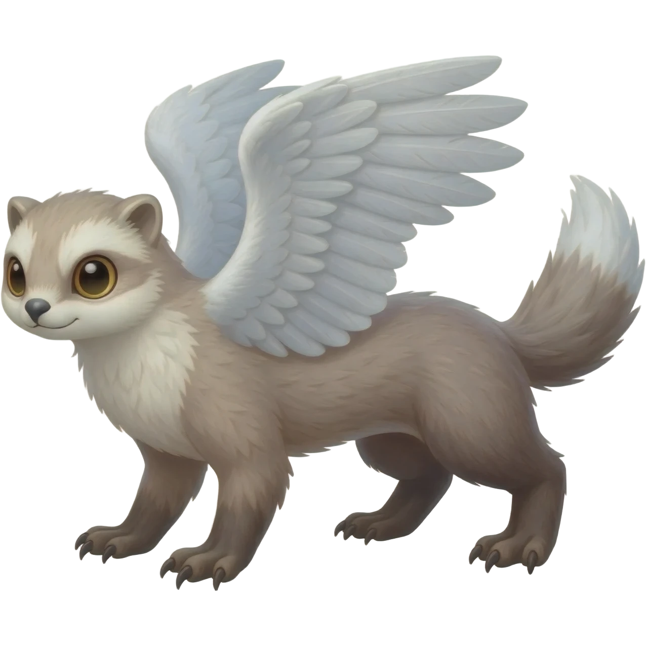Snowy Owl-Ferret-Snowshoe-Hare-Arctic Fox-fusion-hybrid-animal-creature emoji