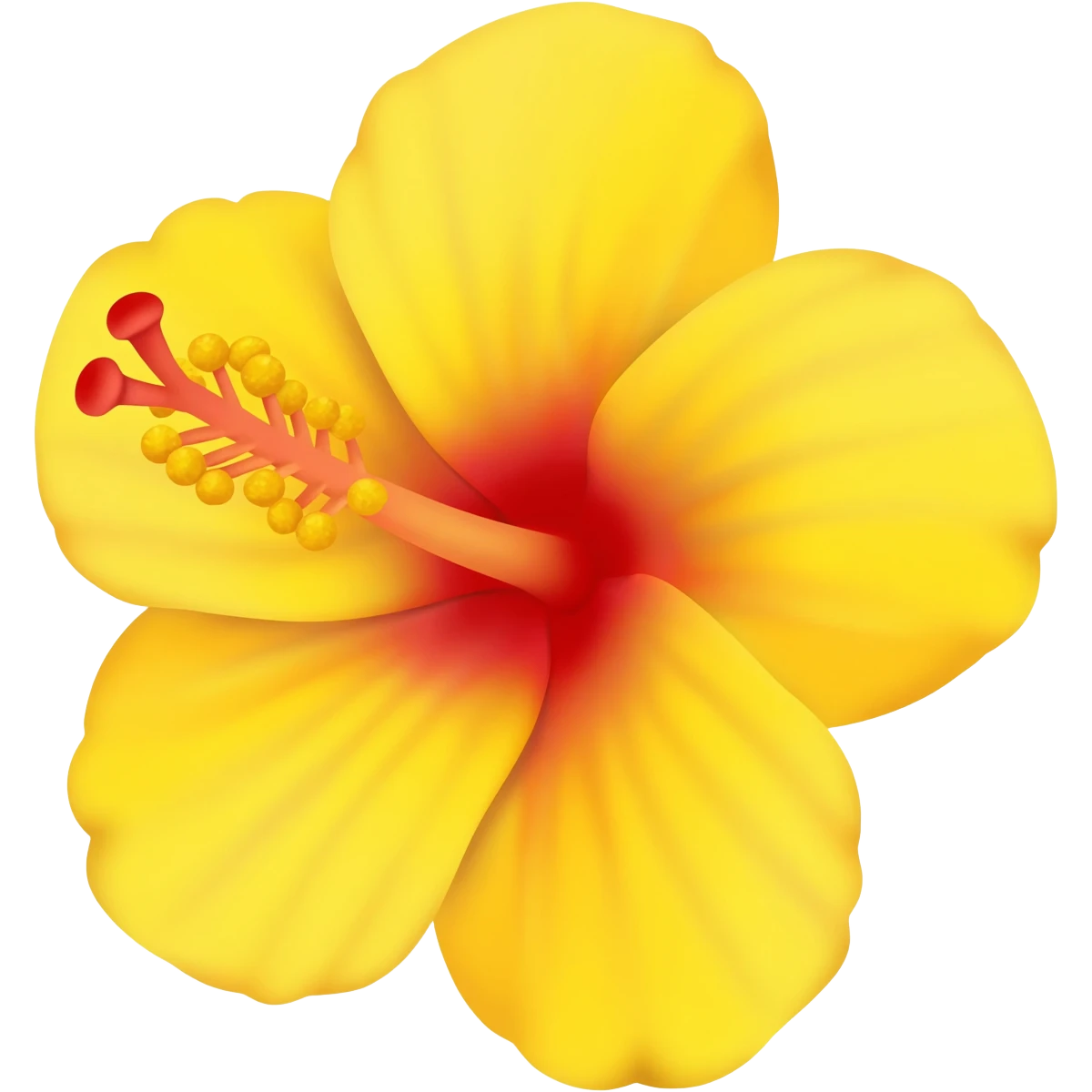 Ayellow hibiscus emoji