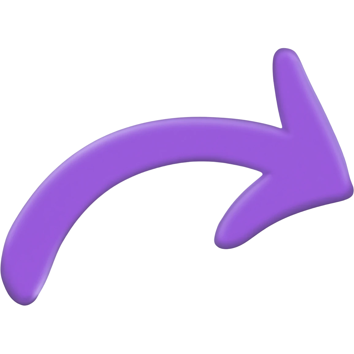 curved arrow lavender color emoji