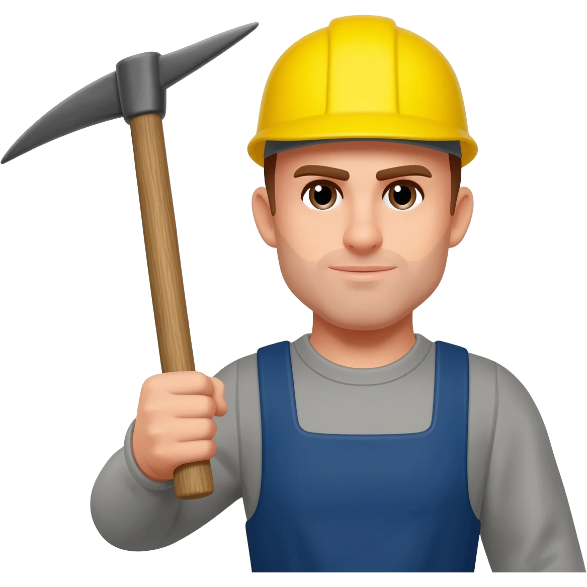 miner man with tool and yellow helmet emoji