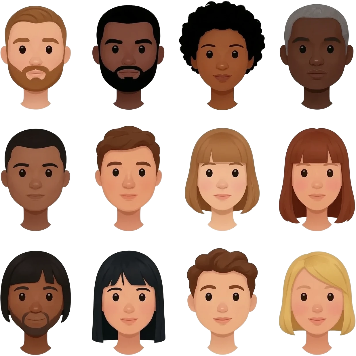 Representacion solamente de razos humano emoji