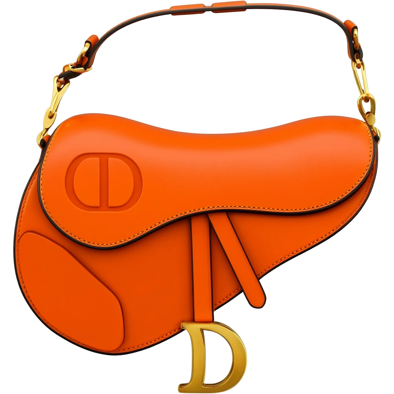 orange dior saddle bag emoji